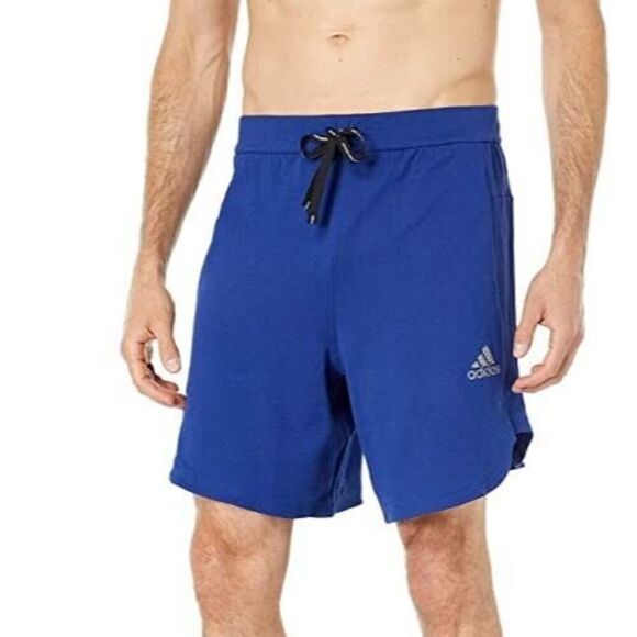 Adidas GT3882 Men's Sz 2XL Victory Blue Primeblue Always Om Yoga Shorts - Picture 7 of 8